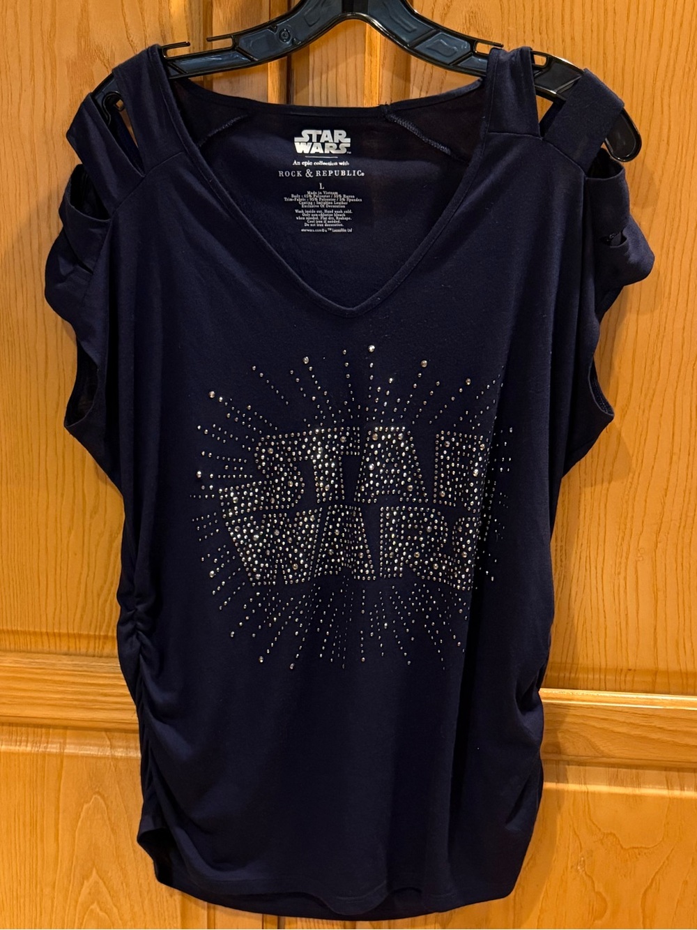 Rock & Republic STAR WARS Women's Studded V-Neck Tank Top Size Large